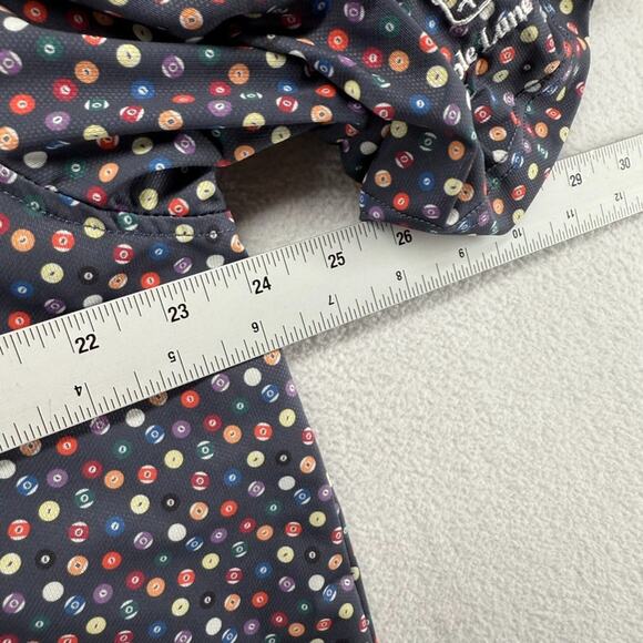 Straight Down Polo Shirt mens XL Gray Colorful Pool Ball Geometric Billiards - Picture 6 of 10